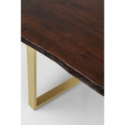 Table Harmony Walnut Brass 180x90cm Kare Design