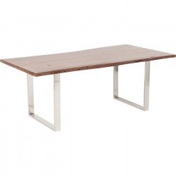 Table Harmony Walnut Chrome 160x80cm Kare Design
