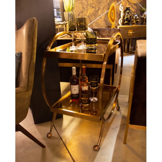 Carrinho de Bar Loft Brass