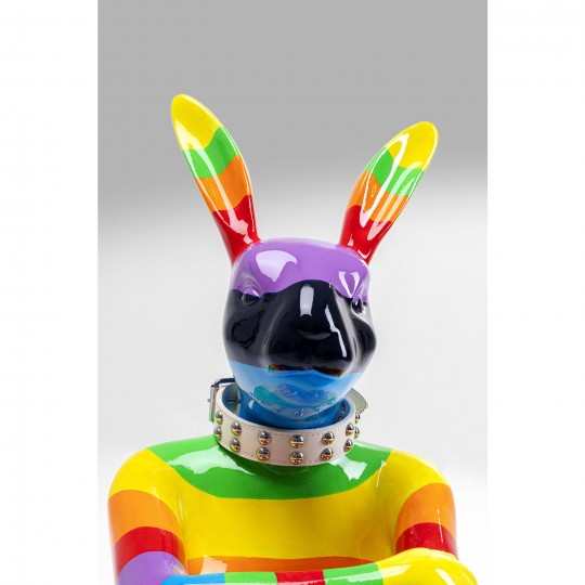 Objeto Decorativo Sitting Rabbit Rainbow 80cm