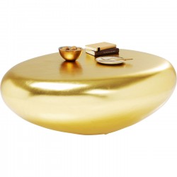 Table basse Pebble doré 122x96cm