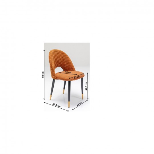 Chaise Hudson orange