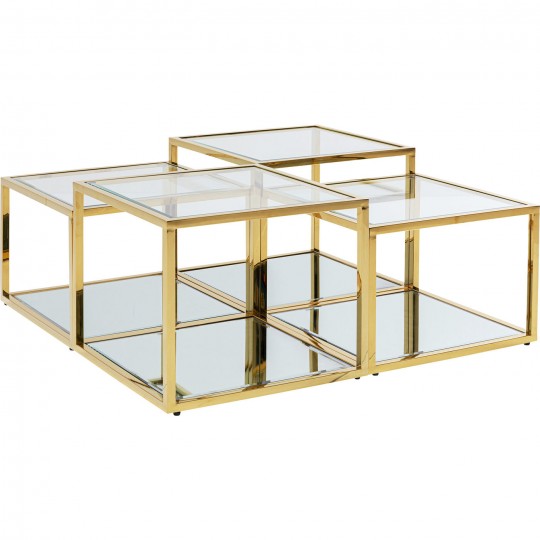 Table basse Orion doré (4/set)