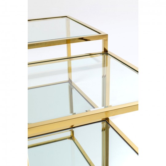 Table basse Orion doré (4/set)