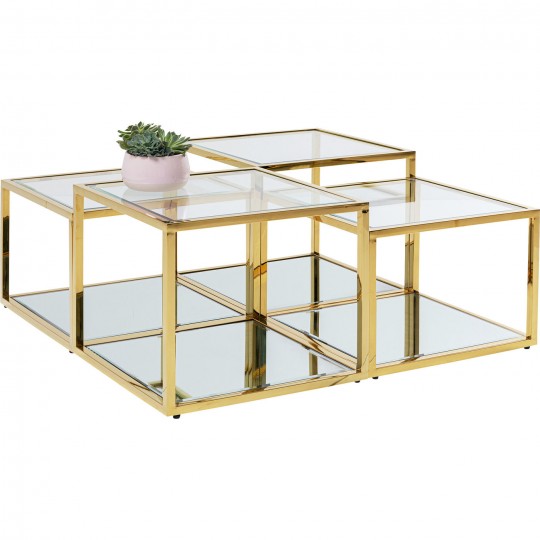 Table basse Orion doré (4/set)
