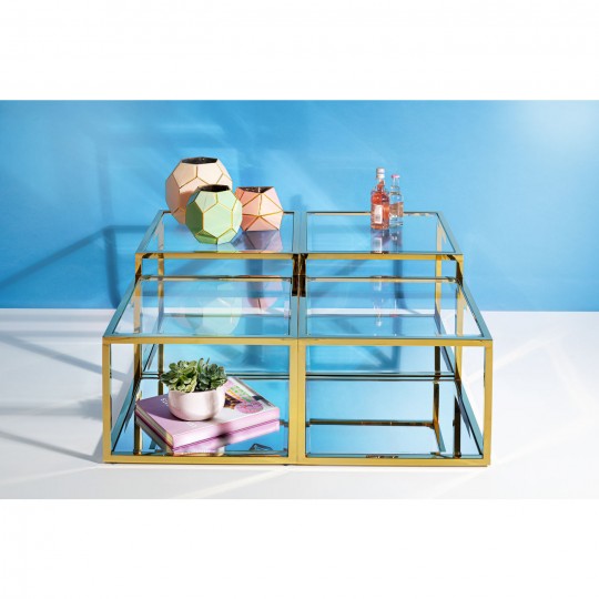 Table basse Orion doré (4/set)