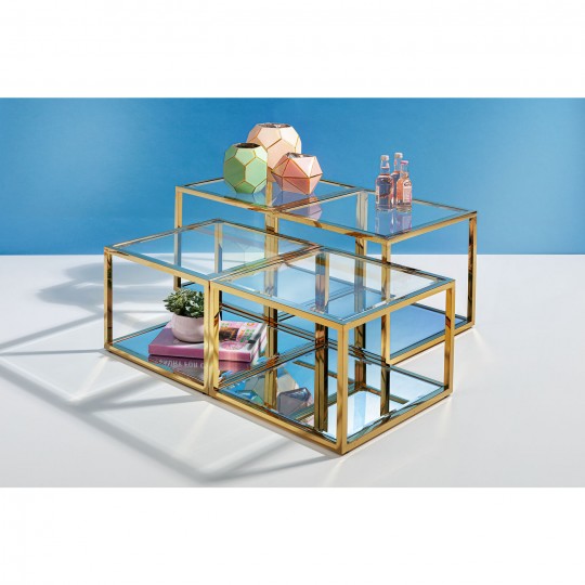 Table basse Orion doré (4/set)