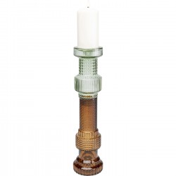 Candelabro Marvelous Duo Verde Castanho 49cm-52269 (4)