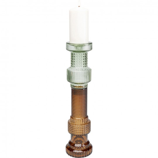 Bougeoir Marvelous Duo vert marron 49cm