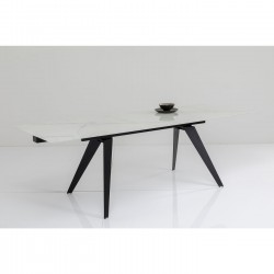 Table Amsterdam look marbre 160(+40+40)x90