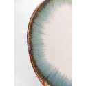 Assiette Organic blanc-bleu Ø26