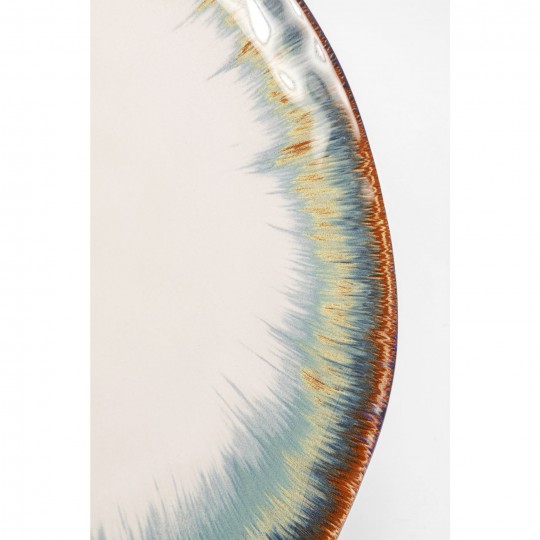 Assiette Organic blanc-bleu Ø26