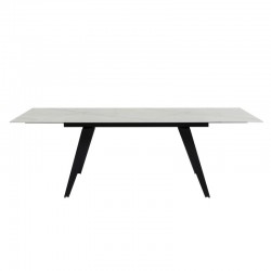 Table Amsterdam look marbre 160(+40+40)x90