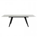 Table Amsterdam look marbre 160(+40+40)x90