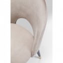 Chaise Iris velours beige