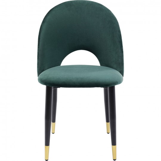 Chaise Iris velours vert