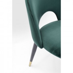 Chaise Iris velours vert