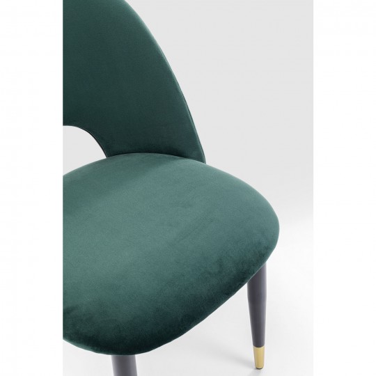 Chaise Iris velours vert