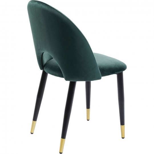 Chaise Iris velours vert