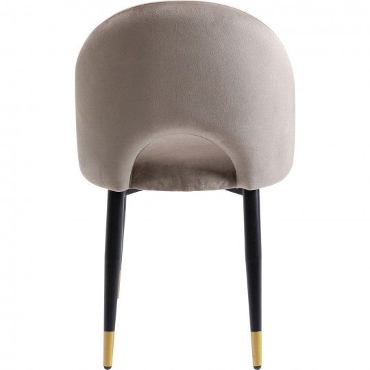Chaise Iris velours taupe (2/set)