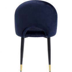 Cadeira Iris em Veludo Azul (Conjunto de 2)