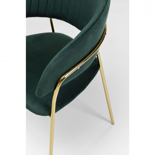 Chaise a./acc. Belle vert (2/set)