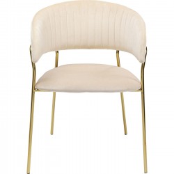 Chaise a./acc. Belle crème (2/set)