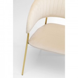 Chaise a./acc. Belle crème (2/set)