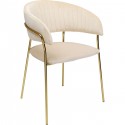Chaise a./acc. Belle crème (2/set)