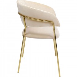 Chaise a./acc. Belle crème (2/set)