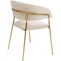 Chaise a./acc. Belle crème (2/set)