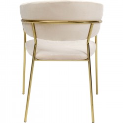 Chaise a./acc. Belle crème (2/set)