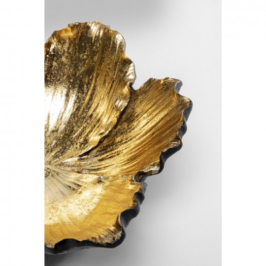 Taça Decorativa Flower Bloom Preto Dourado Ø20