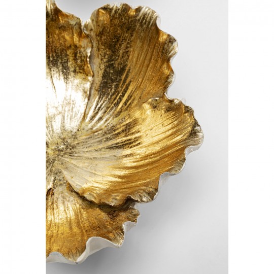 Taça Decorativa Flower Bloom Creme Dourado Ø20