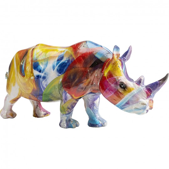Peça Decorativa Colored Rhino