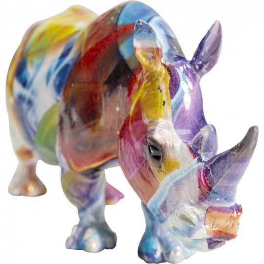 Peça Decorativa Colored Rhino