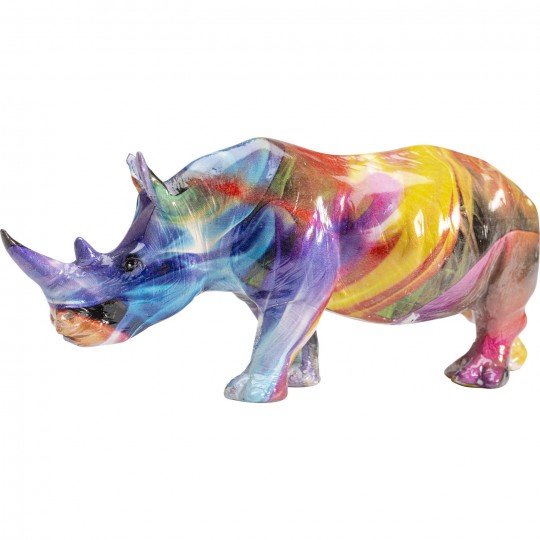 Peça Decorativa Colored Rhino