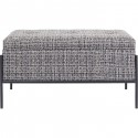 Banquette Buttons Storage noir-blanc PM
