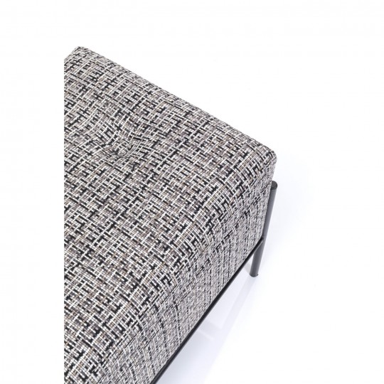 Banquette Buttons Storage noir-blanc PM