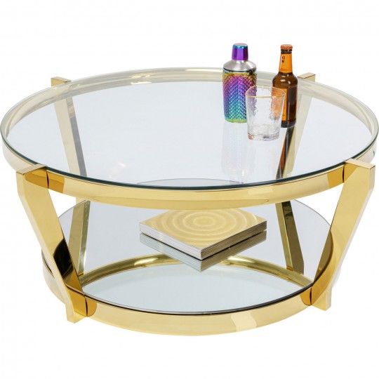 Table basse Monocolo doré Ø90