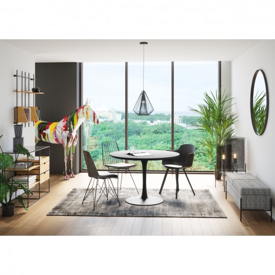 Table Schickeria noir Ø110