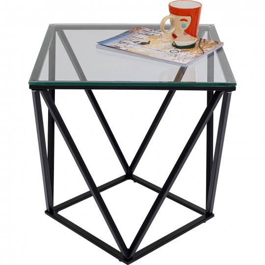 Mesa de apoio Cristallo Black 50x50cm
