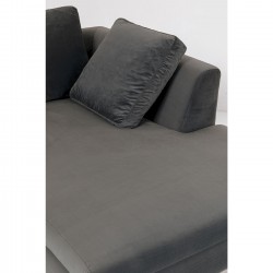 Canapé d angle Gianni PM velours gris droite