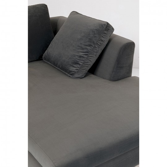 Sofá de canto Gianni Small Velvet Grey direito