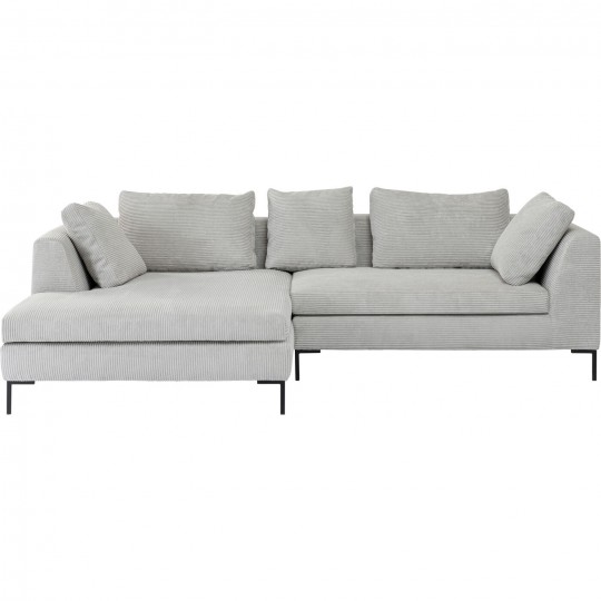Corner Sofa Gianni Cord Grey Left Corner Sofa Gianni Cord Grey Left