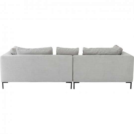 Sofá de canto Gianni Cord Grey esquerdo