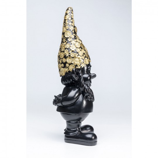 Peça decorativa Gnome Standing Black Gold 60cm