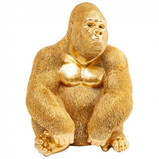 Deco Figurine Monkey Gorilla Side Medium Gold Kare Design Deco Figurine Monkey Gorilla Side Medium Gold Kare Design
