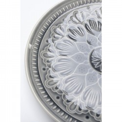 Assiette Sicilia Mandala gris Ø21