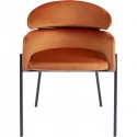 Chaise a./acc. Alexia velours orange